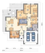 Проект симпатичного одноэтажного дома