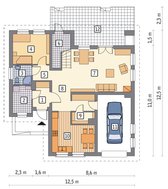 Проект стильного строения с мансардой
