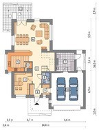 Проект высокого дома с террасой на втором этаже