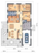 Проект одноэтажной усадьбы открытого типа