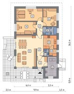 Проект одноэтажного особняка открытого типа