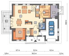 Проект большого особняка с колоннами