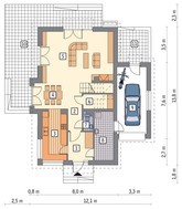 Проект жилого дома на два этажа