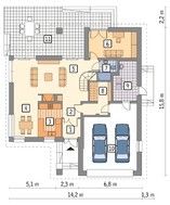 Проект стильного жилого строения на 6 спален