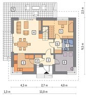 Проект двухэтажного дома квадратной формы
