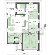 Проект одноэтажного изысканного строения