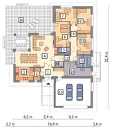 Проект одноэтажного дома в натуральных тонах