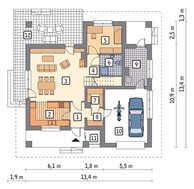Проект представительного жилого дома с террасой