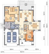 Проект двухэтажного дома в природных тонах