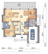 Проект красивого дома в бело-серой расцветке