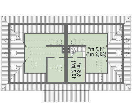 Проект дома на две семьи с гаражом и чердаком Проект дома на две семьи с гаражом и чердаком