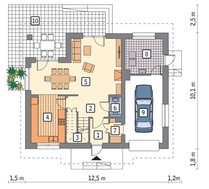 Проект двухэтажного дома с интересным декором