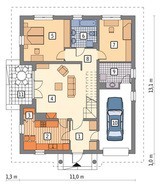 Проект одноэтажного дома с мансардой