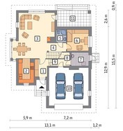 Проект привлекательного дома с кирпичным орнаментом