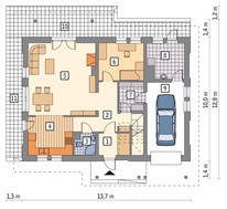 Проект оригинального жилого дома на два этажа