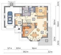 Проект представительского дома сложной формы