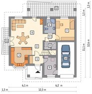 Проект стильного красочного дома