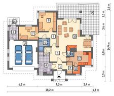 Проект красивого большого дома на 7 спален