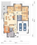 Проект одноэтажного дома на 130 м2
