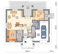 Проект двухэтажного дома с тремя балконами