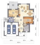 Проект неповторимого дома с гаражом на 2 авто