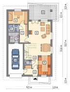 Проект красивого дома с высокой крышей