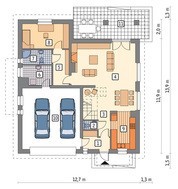 Проект красивого дома с декором насыщенного цвета