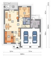 Проект красивого дома в коричневом цвете