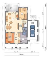 Проект двухэтажного дома с красивой верандой