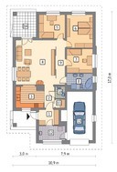 Проект одноэтажного дома с двумя эркерами