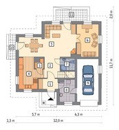 Проект двухэтажного особняка с камином