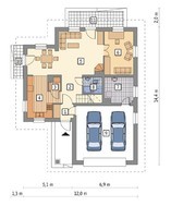 Проект компактного дома на 6 спален