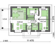 Проект маленького одноэтажного дома