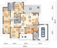 Проект оригинального дома праздничного вида