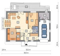 Проект красивого дома с большой мансардой
