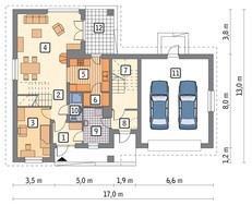 Проект жилого дома с красивым декором