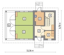 Проект небольшой конюшни с жилым помещением на втором этаже