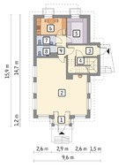 Проект магазина с жилыми апартаментами на втором этаже