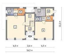 Проект двухэтажного здания с торговыми помещениями