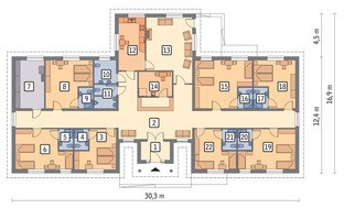 Проект жилых апартаментов для пансионата