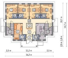 Проект здания многоквартирного пансионата