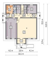 Проект торгового комплекса с жилым помещением
