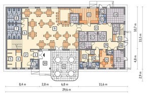 Проект предприятия общественного питания с жилыми апартаментами