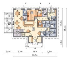 Проект торгового комплекса с верандой и жилыми апартаментами