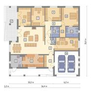 Проект одноэтажного дома площадью 160 м2