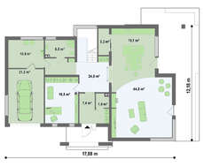 Проект двухэтажного особняка в стиле хай - тек
