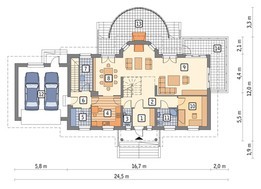 Проект жилого дома привлекательного внешнего вида