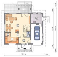 Привлекательный жилой дом с большой гостиной