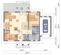 Проект привлекательного дома в серо-коричневых тонах