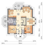 Проект видного двухэтажного дома на 5 спален